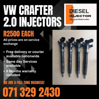 Vw Crafter 2.0 Injectors For Sale With Warranty Included