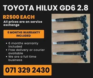 Toyota Hilux Gd6 2.8 Injectors For Sale With Warranty Included