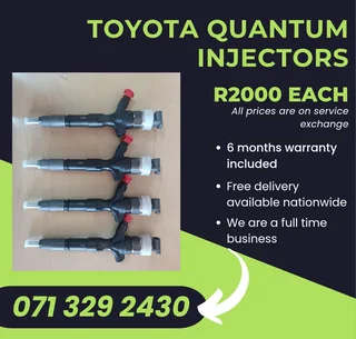 Toyota Quantum 2.5 Injectors For Sale With Warranty