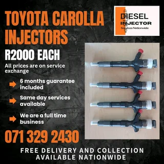 Toyota Carolla Injectors For Sale With Warranty Included