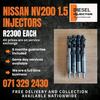 Nissan Nv200 1.5 Injectors For Sale With Warranty