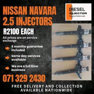Nissan Navara 2.5 Injectors For Sale With Warranty Included