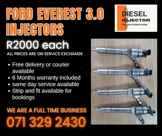 Ford Everest 3.0 Injectors For Sale With Warranty Included