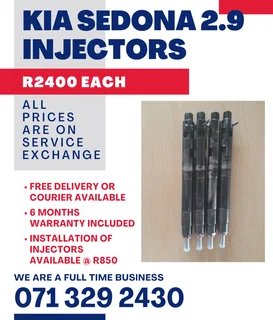Kia Sedona 2.9 Injectors For Sale With Warranty Included