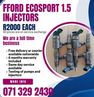 Ford Ecosport 1.5 Injectors For Sale With Warranty Included