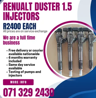 Renualt Duster 1.5 Injectors For Sale With Warranty Included
