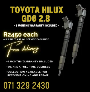 Toyota Hilux Gd6 2.8 Injectors For Sale With Warranty