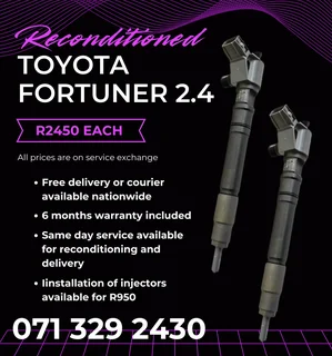 Toyota Fortuner 2.4 Injectors For Sale With Warranty