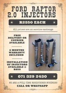 Ford Raptor 2.0 Injectors For Sale With Warranty