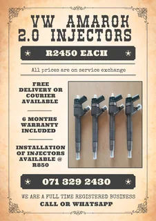 Vw Amarok 2.0 Injectors For Sale With Warranty