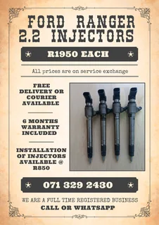 Ford Ranger 2.2 Injectors For Sale With Warranty