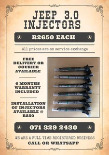 Jeep Grand Cherokee 3.0 Injectors For Sale With Warranty