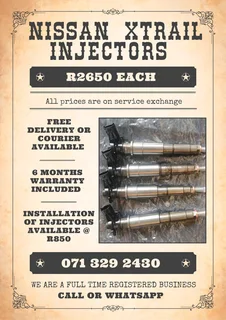 Nissan Xtrail Injectors For Sale With Warranty
