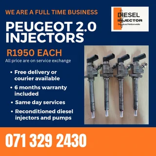 Peugeot 2.0 Injectors For Sale With Warranty