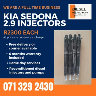Kia Sedona 2.9 Injectors For Sale With Warranty Included