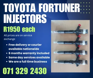Toyota Fortuner Injectors For Sale With Warranty