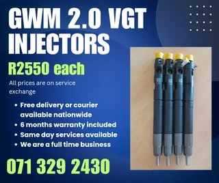 Gwm 2.0 Vgt Injectors For Sale With Warranty Included