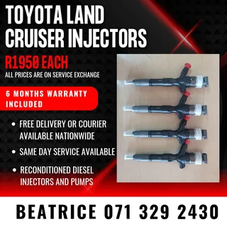 Toyota Land Cruiser 3.0 Injectors For Sale With Warranty Included