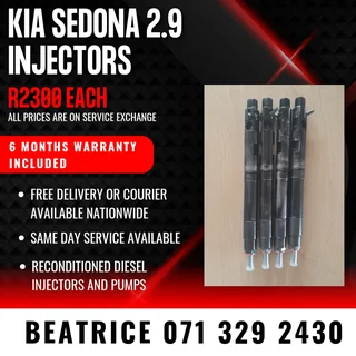 Kia Sedona 2.9 Injectors For Sale With Warranty Included