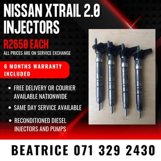 Nissan Xtrail 2.0 Injectors For Sale With Warranty Included