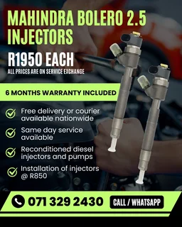Mahindra Bolero 2.5 Injectors For Sale With Warranty