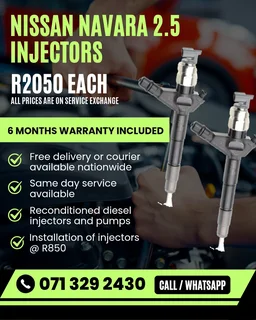 Nissan Navara 2.5 Injectors For Sale With Warranty Included
