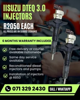 Isuzu Dteq 3.0 Injectors For Sale With Warranty