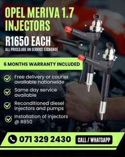 Opel Meriva 1.7 Injectors For Sale With Warranty Included
