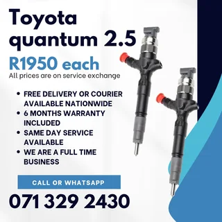 Toyota Quantum 2.5 Injectors For Sale With Warranty Included