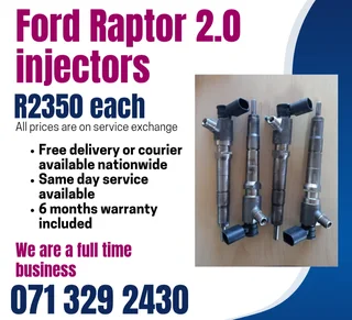 Ford Raptor 2.0 Injectors For Sale With Warranty