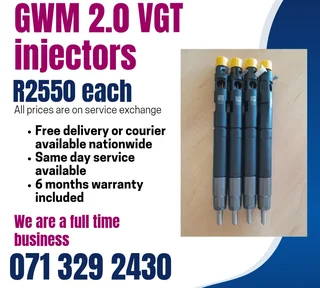 Gwm 2.0 Injectors For Sale With Warranty