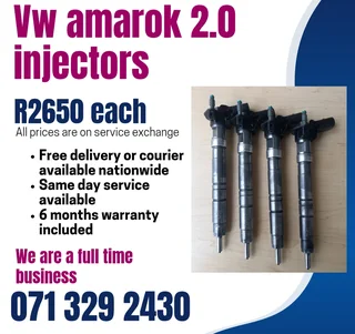 Vw Amarok 2.0 Injectors For Sale With Warranty Included