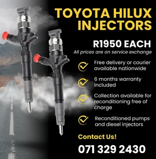 Toyota Hilux Injectors For Sale With Warranty Included