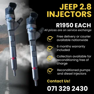 Jeep 2.8 Injectors For Sale With Warranty Included