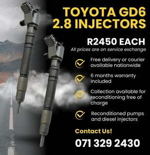 Toyota Gd6 2.8 Injectors For Sale With