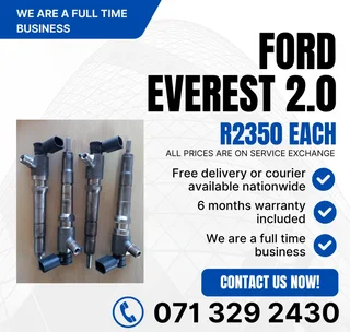Ford Everest 2.0 Injectors For Sale With Warranty