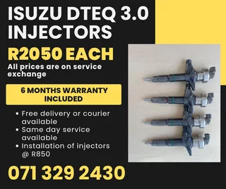 Isuzu Dteq 3.0 Injectors For Sale With Warranty Included