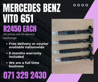 Mercedes Benz Vito 651 Injectors For Sale With Warranty Included
