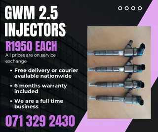 Gwm 2.5 Injectors For Sale With Warranty Included