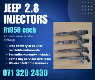 Jeep 2.8 Injectors For Sale With Warranty