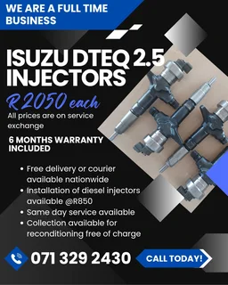 Isuzu Dteq 2.5 Injectors For Sale With Warranty