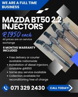 Mazda Bt50 2.2 Injectors For Sale With Warranty Included