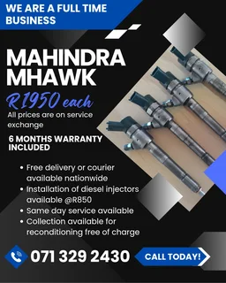 Mahindra Mhawk 2.2 Injectors For Sale With Warranty Included