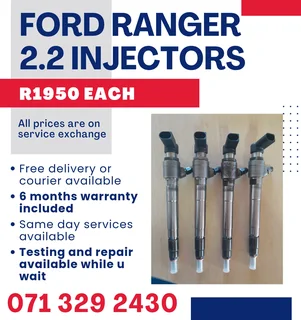 Ford Ranger 2.2 Injectors For Sale With Warranty