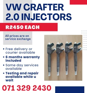 Vw Crafter 2.0 Injectors For Sale With Warranty Included