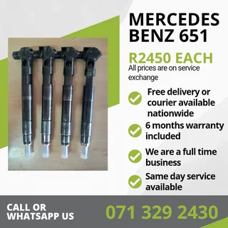 Mercedes Benz Vito 651 Injectors For Sale With Warranty Included In
