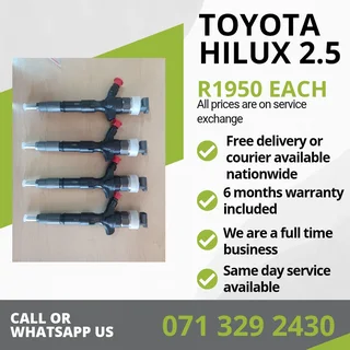 Toyota Hilux 2.5 Injectors For Sale With Warranty Included
