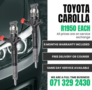 Toyota Carolla Injectors For Sale With Warranty Included