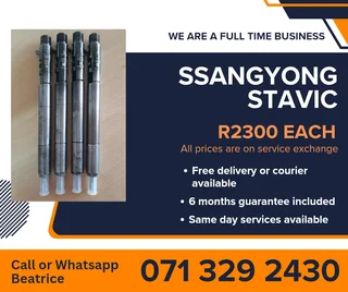 Ssangyong Stavic Injectors For Sale With Warranty