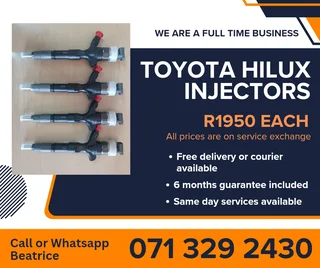 Toyota Hilux Injectors For Sale With Warranty